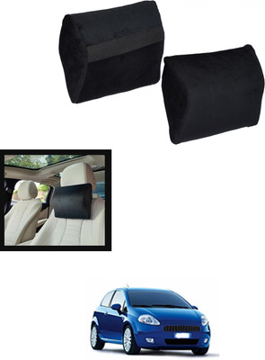 MATIES Black Memory Foam Car Pillow Cushion for Fiat(Contemporary, Pack of 1)