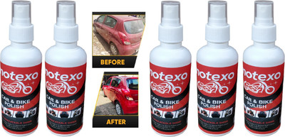 MOTEXO Liquid Car Polish for Bumper, Chrome Accent, Dashboard, Headlight, Leather, Metal Parts, Tyres, Exterior(1000 ml, Pack of 5)