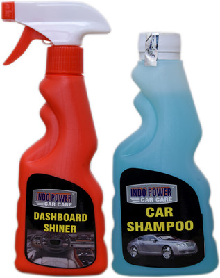 INDOPOWER DASHBOARD SHINER SPRAY 250ml.+ CAR SHAMPOO 250ml. DG60 Vehicle Interior Cleaner(500 ml)
