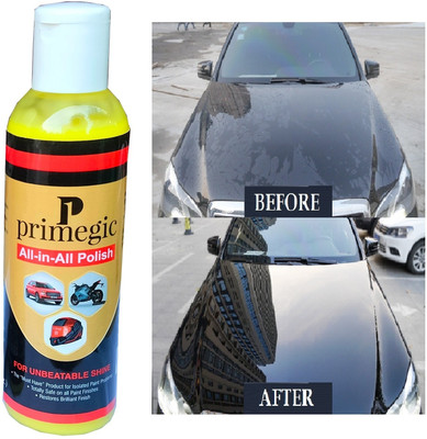 PRIMEGIC Liquid Car Polish for Dashboard, Exterior, Chrome Accent, Windscreen, Bumper, Tyres(200 ml, Pack of 1)