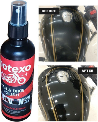 MOTEXO Liquid Car Polish for Dashboard, Chrome Accent, Bumper, Exterior, Tyres, Leather, Metal Parts(200 ml, Pack of 1)