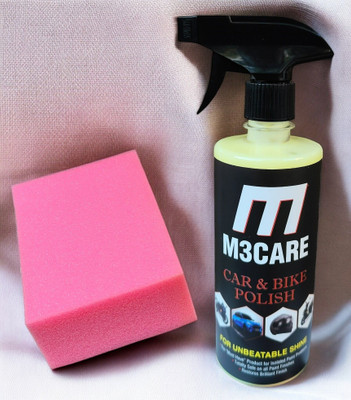 M3CARE Liquid Car Polish for Dashboard, Chrome Accent, Bumper, Exterior, Tyres, Leather, Metal Parts, Windscreen(500 ml, Pack of 1)