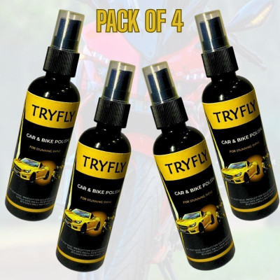 GRANDFLY Liquid Car Polish for Dashboard, Chrome Accent, Exterior, Tyres, Windscreen, Bumper, Leather(200 ml, Pack of 4)