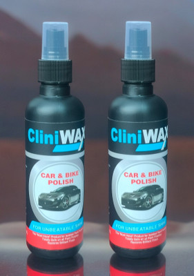 CLINIWAX Liquid Car Polish for Exterior, Headlight, Bumper, Chrome Accent, Dashboard, Leather, Metal Parts, Windscreen(400 ml, Pack of 2)