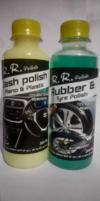 A S AUTO Liquid Car Polish for Bumper, Chrome Accent, Dashboard, Exterior, Tyres, Windscreen, Metal Parts(400 ml, Pack of 2)