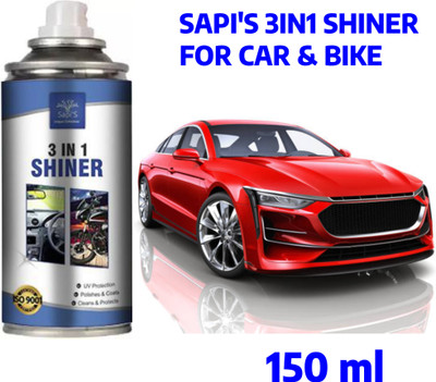 SAPI'S Sapi'S 3in1 Shiner Spray 150ml With microfiber Cloth 3in1 Shiner Spray 150ml With microfiber Cloth Vehicle Interior Cleaner(150 ml)
