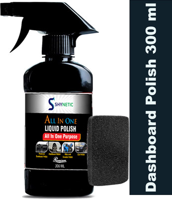 Shynetic Liquid Car Polish for Bumper, Chrome Accent, Dashboard, Exterior, Headlight, Leather, Metal Parts, Tyres(300 ml)
