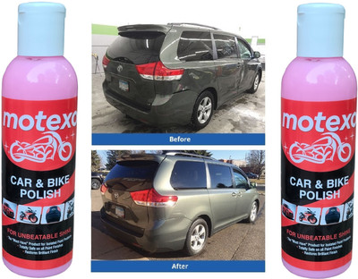 MOTEXO Paste Car Polish for Metal Parts, Chrome Accent, Bumper, Windscreen, Tyres, Metal Parts, Leather(400 ml, Pack of 2)