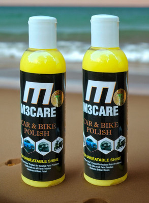 M3CARE Paste Car Polish for Metal Parts, Chrome Accent, Bumper, Windscreen, Tyres, Exterior, Leather, Dashboard(400 ml, Pack of 2)