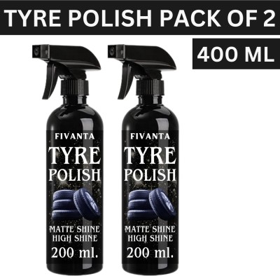 FIVANTA Liquid Car Polish for Tyres(400 ml, Pack of 2)