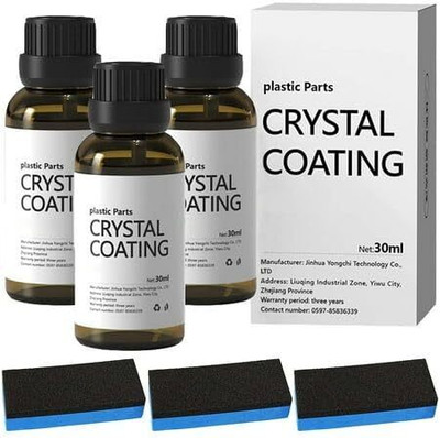 Glosstiy Glam Liquid Car Polish for Bumper, Dashboard, Headlight, Tyres(90 ml, Pack of 3)