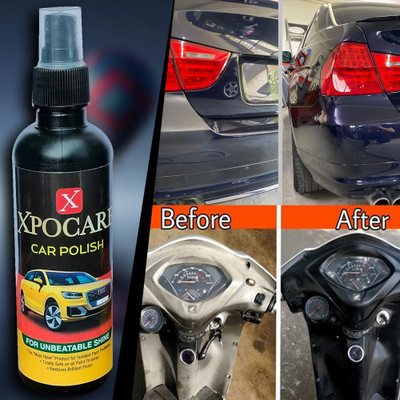 XPOCARE Liquid Car Polish for Bumper, Chrome Accent, Dashboard, Exterior, Leather, Metal Parts, Tyres, Windscreen(200 ml, Pack of 1)