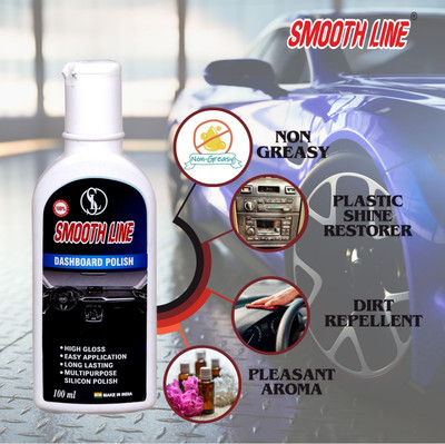 Smooth line Liquid Car Polish for Dashboard(100 ml, Pack of 1)