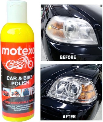 MOTEXO Paste Car Polish for Dashboard, Chrome Accent, Bumper, Exterior, Headlight, Leather, Metal Parts, Windscreen(200 ml, Pack of 1)