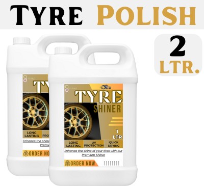 FLISKO Liquid Car Polish for Tyres(2000 ml, Pack of 2)
