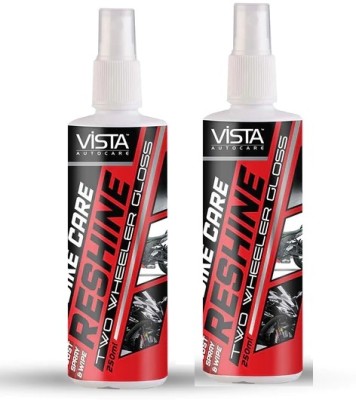 VISTA Liquid Car Polish for Metal Parts, Bumper, Dashboard, Leather, Tyres, Windscreen(250 ml, Pack of 2)