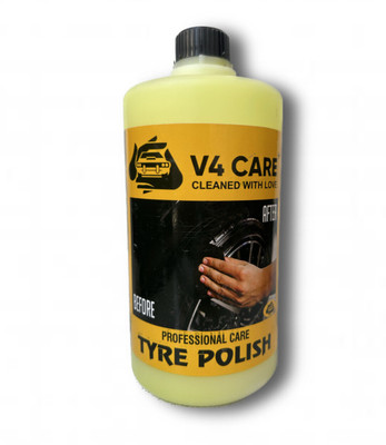 V4 CARE Liquid Car Polish for Tyres, Bumper(1000 ml, Pack of 1)