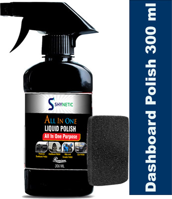 Shynetic Liquid Car Polish for Bumper, Chrome Accent, Dashboard, Exterior, Headlight, Leather, Metal Parts, Tyres(300 ml)