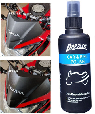 Dazzler Liquid Car Polish for Exterior, Dashboard, Leather, Metal Parts, Chrome Accent, Windscreen, Tyres, Bumper(200 ml, Pack of 1)