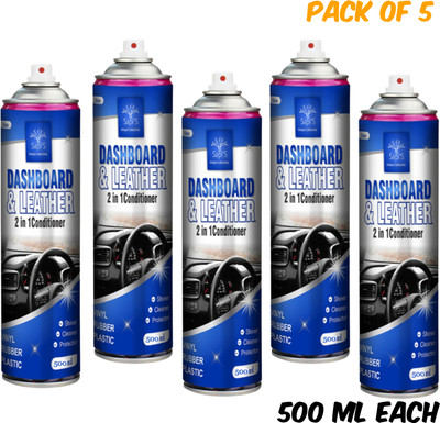 SAPI'S SapiS Dashboard and Leather 2in1 Spray Pack of 5 Vehicle Interior Cleaner(2500 ml)