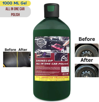 Shinecop Paste Car Polish for Tyres, Dashboard, Leather, Metal Parts, Chrome Accent(1000 ml)