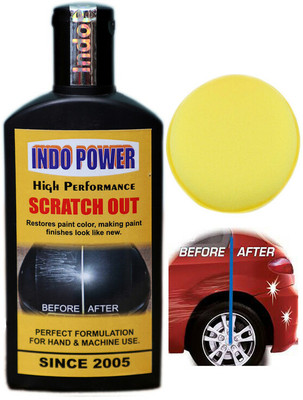 INDOPOWER SCRATCH OUT ( High Performance) 100ml.+ One Foam Applicator Pad. Car Washing Liquid(100 ml)