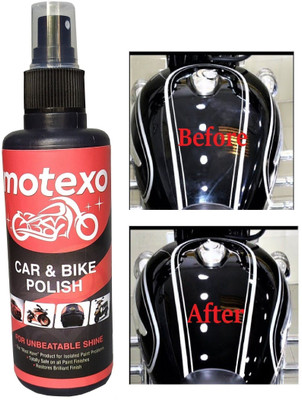 MOTEXO Liquid Car Polish for Chrome Accent, Bumper, Dashboard, Exterior, Tyres, Leather, Metal Parts, Windscreen(200 ml, Pack of 1)