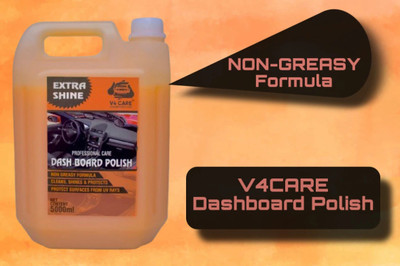 V4 CARE Liquid Car Polish for Dashboard, Tyres, Exterior, Leather, Bumper, Metal Parts(5 L, Pack of 1)