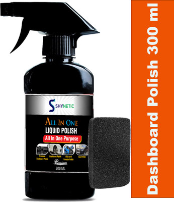 Shynetic Liquid Car Polish for Bumper, Chrome Accent, Dashboard, Exterior, Headlight, Leather, Metal Parts, Tyres, Windscreen(300 ml)