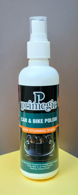 PRIMEGIC Liquid Car Polish for Metal Parts, Leather, Windscreen, Exterior, Dashboard, Chrome Accent, Bumper(200 ml, Pack of 1)
