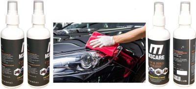 M3CARE Liquid Car Polish for Windscreen, Metal Parts, Leather, Headlight, Exterior, Dashboard, Chrome Accent, Bumper(800 ml, Pack of 4)