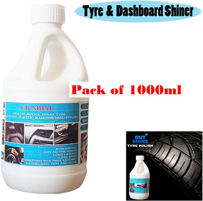 S R SHINE Liquid Car Polish for Dashboard(1000 ml, Pack of 1)