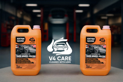 V4 CARE Liquid Car Polish for Dashboard, Tyres, Leather, Bumper, Exterior(10 L, Pack of 2)