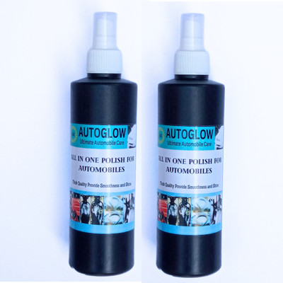 AUTOGLOW Liquid Car Polish for Bumper, Chrome Accent, Dashboard, Exterior, Leather, Tyres(400 ml, Pack of 2)