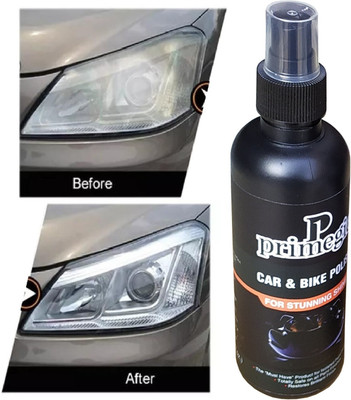 PRIMEGIC Liquid Car Polish for Headlight, Exterior, Dashboard, Bumper, Chrome Accent, Leather, Metal Parts, Windscreen(200 ml, Pack of 1)