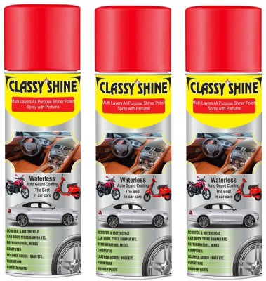 Classy Shine Liquid Car Polish for Dashboard, Bumper, Exterior, Leather, Tyres(1050 ml, Pack of 3)