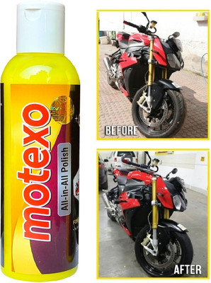 MOTEXO Liquid Car Polish for Dashboard, Bumper, Chrome Accent, Leather, Exterior, Leather, Metal Parts, Windscreen(200 ml, Pack of 1)