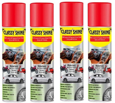 Classy Shine Liquid Car Polish for Dashboard, Exterior, Leather, Metal Parts, Bumper(1400 ml, Pack of 4)