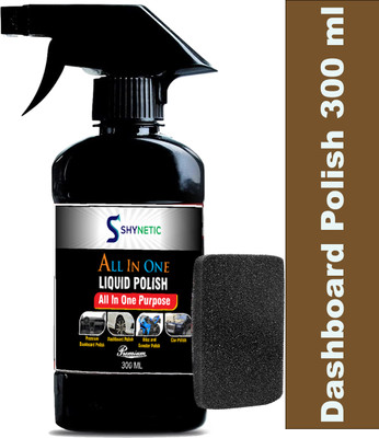 Shynetic Liquid Car Polish for Bumper, Chrome Accent, Dashboard, Exterior, Headlight, Leather, Metal Parts, Tyres(300 ml)