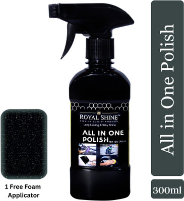 Royal Shine Liquid Car Polish for Bumper, Chrome Accent, Dashboard, Exterior, Headlight, Leather, Metal Parts, Tyres(300 ml, Pack of 30)