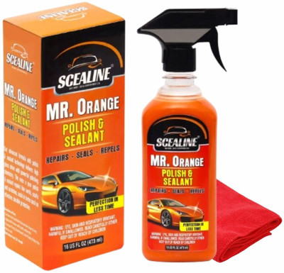 SCEALINE Liquid Car Polish for Dashboard, Bumper, Metal Parts, Chrome Accent, Tyres, Exterior, Headlight(473 ml, Pack of 1)
