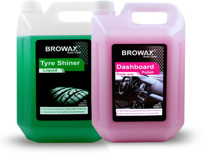 BROWAX Liquid Car Polish for Tyres, Dashboard(10 L, Pack of 1)