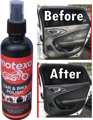 MOTEXO Liquid Car Polish for Exterior, Chrome Accent, Dashboard, Bumper, Headlight, Leather, Metal Parts, Windscreen(200 ml, Pack of 1)