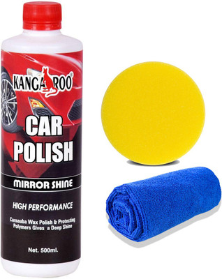 KANGAROO Liquid Car Polish for Dashboard, Leather, Tyres, Metal Parts(500 ml)