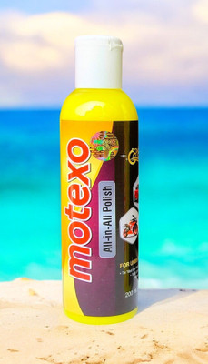 MOTEXO Liquid Car Polish for Metal Parts, Chrome Accent, Bumper, Windscreen, Tyres, Exterior, Leather, Dashboard(200 ml, Pack of 1)