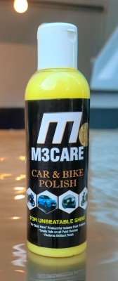 M3CARE Paste Car Polish for Metal Parts, Chrome Accent, Bumper, Windscreen, Tyres, Metal Parts, Leather(200 ml, Pack of 1)