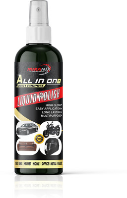 MIKANIX Liquid Car Polish for Metal Parts, Dashboard, Leather, Chrome Accent, Exterior(100 ml, Pack of 1)