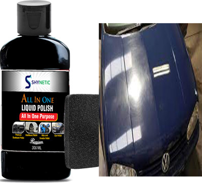 Shynetic Liquid Car Polish for Bumper, Chrome Accent, Dashboard, Exterior, Headlight, Leather, Metal Parts, Tyres(300 ml)
