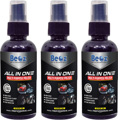 BEOZ Liquid Car Polish for Dashboard, Leather, Chrome Accent, Windscreen, Exterior(300 ml)