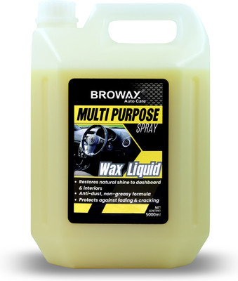 BROWAX Liquid Car Polish for Dashboard, Tyres, Bumper(5 L, Pack of 1)